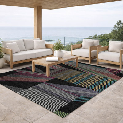 Machine Washable Indoor/Outdoor Chantille ACN2840 Geometric Rug
