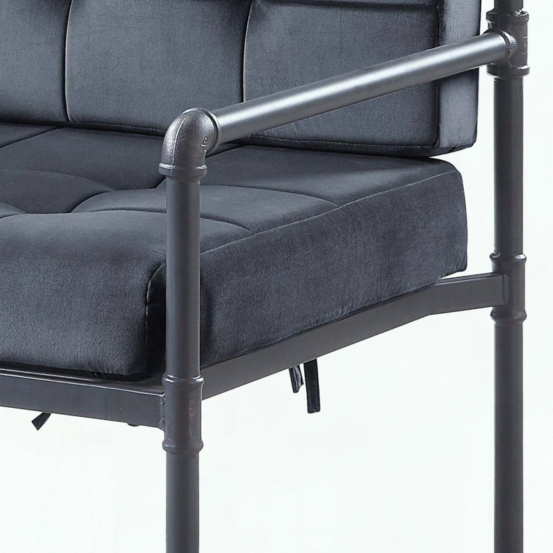 Chaise d'appoint de style industriel avec mousse à mémoire de forme