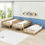  Lit superposé simple en bois avec échelles et garde-corps Kaio-726575950