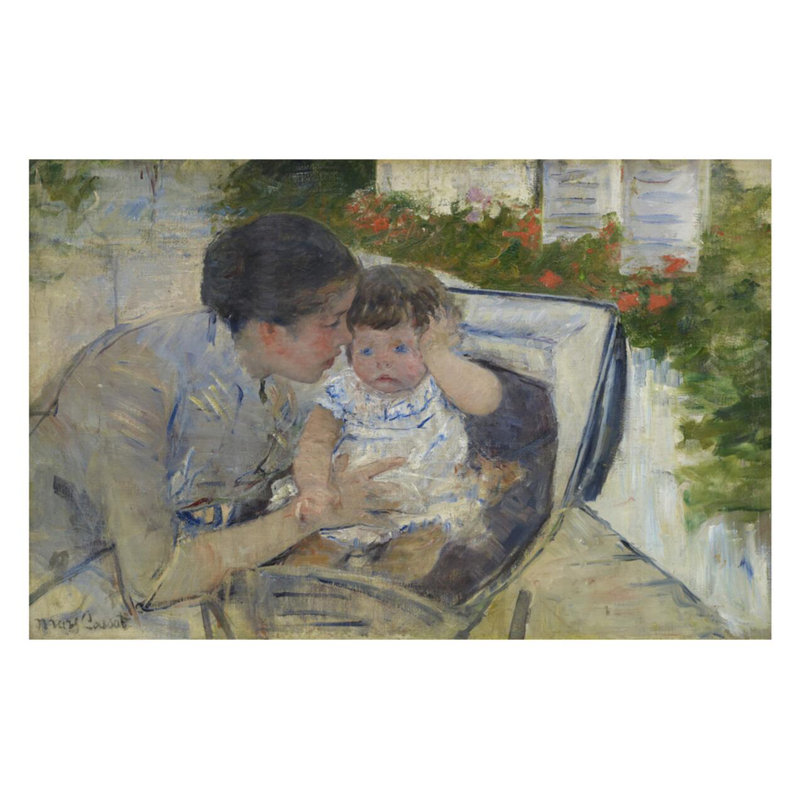 «Susan Comforting the Baby» par Mary Cassatt - Impression giclée, H 22 po x l 28 po