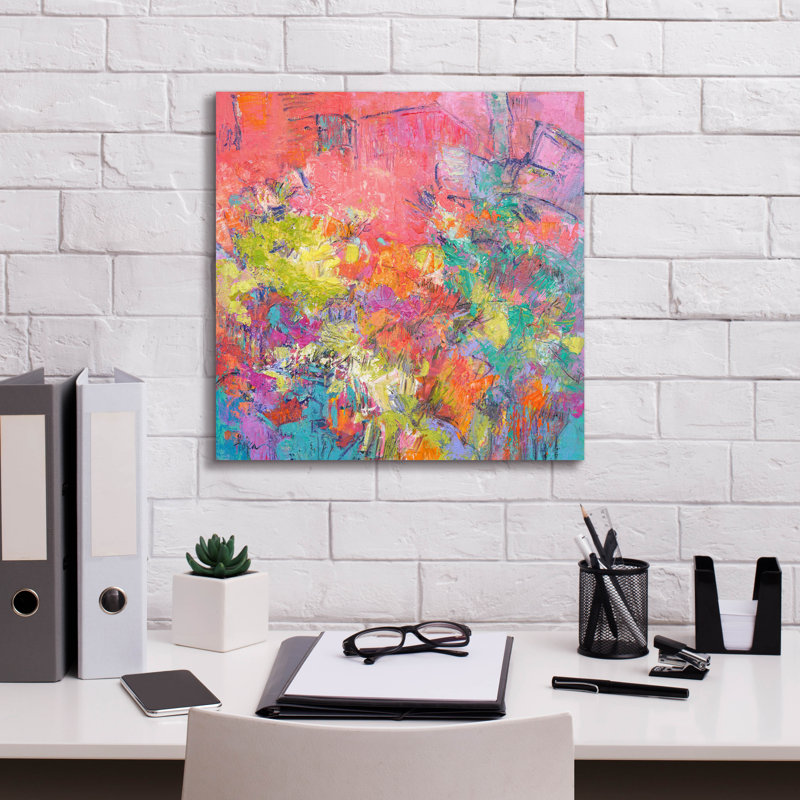  «Happiness Sprouting» par Dorothy Fagan, art mural sur toile, 18 po x 18 po