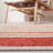 Alassane Hand Woven Jute/Cotton/Wool Striped Rug in Rust/Red-104132164