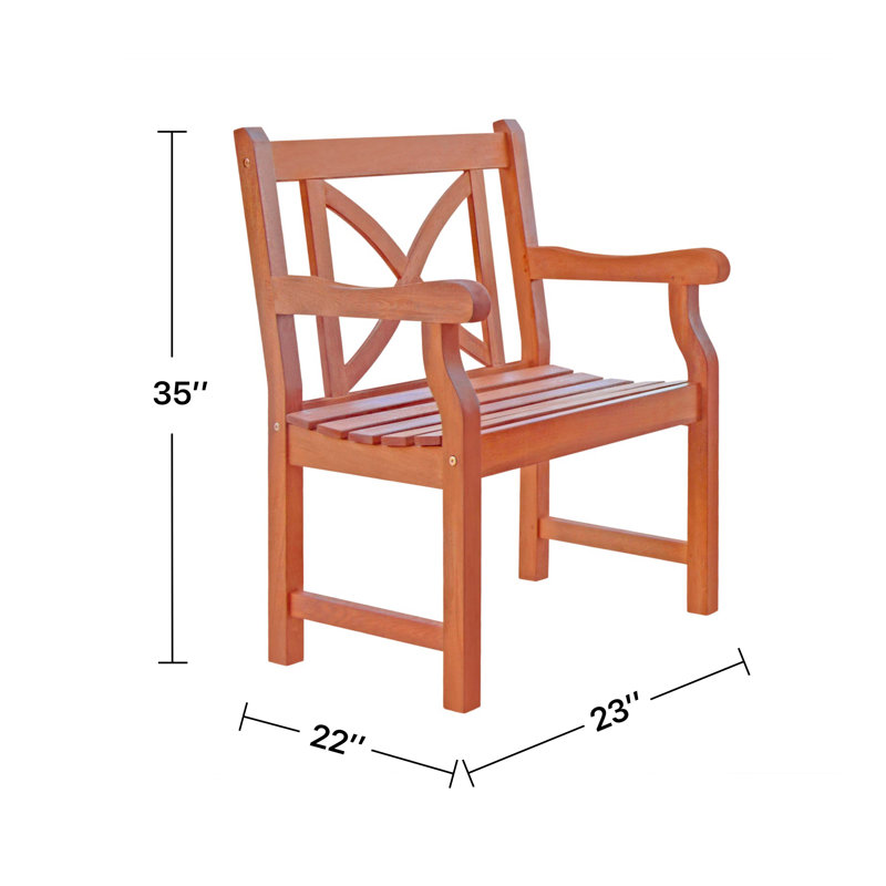 Chaise de patio en eucalyptus Geib