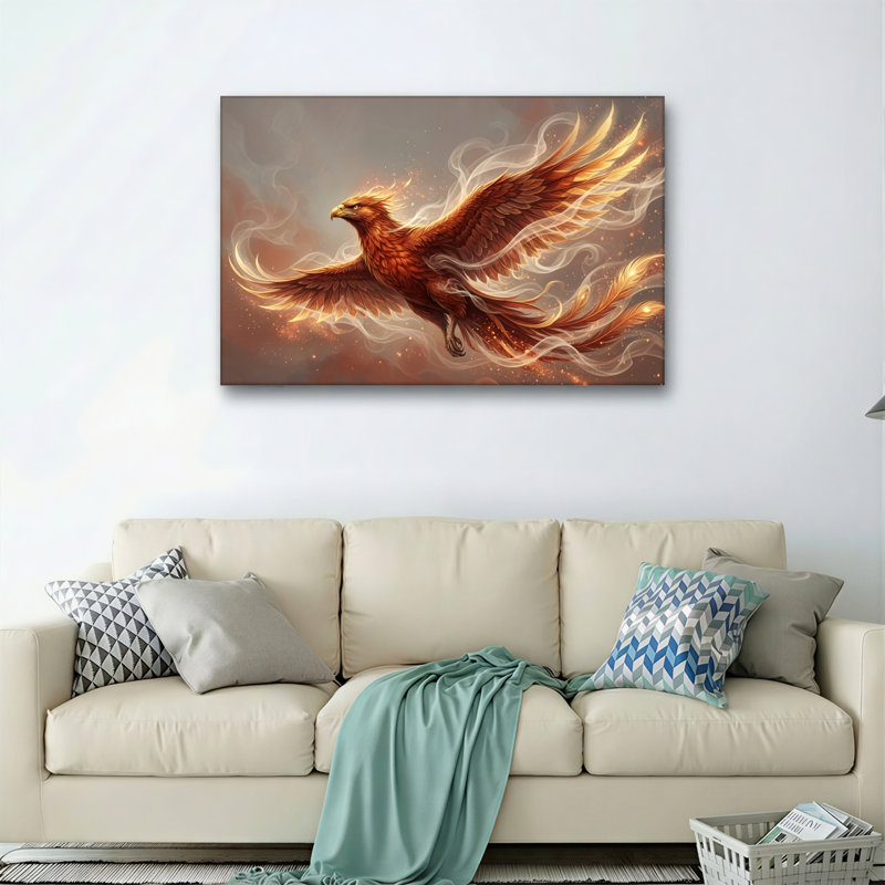 «Phoenix Flight», reproduction d'art sur toile, ensemble de 1, Wrapped Canvas, 24"H x 36"W