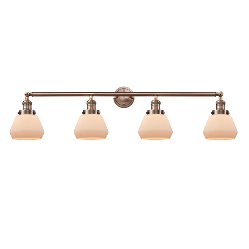 Chill 4 - Light Dimmable Vanity Light, Matte White Cased, Satin Gold, 6 Watt Vinage LED Bulb
