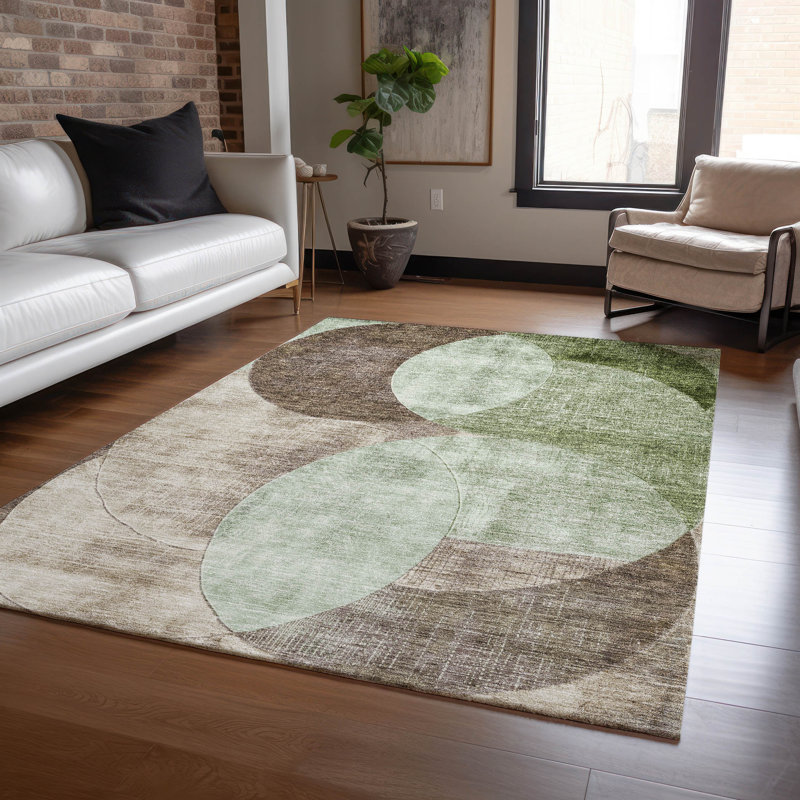 Tapis vert lavable intérieur / extérieur Henry , 5' x 7'6"