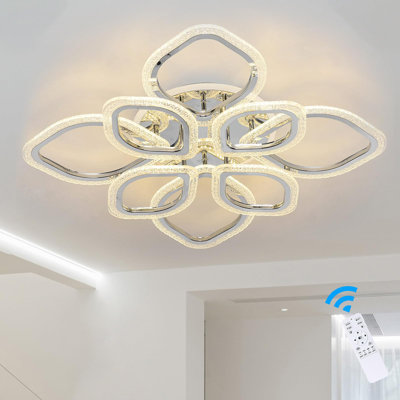 8 -Light 70cm Modern Dimmable LED Flush Mount