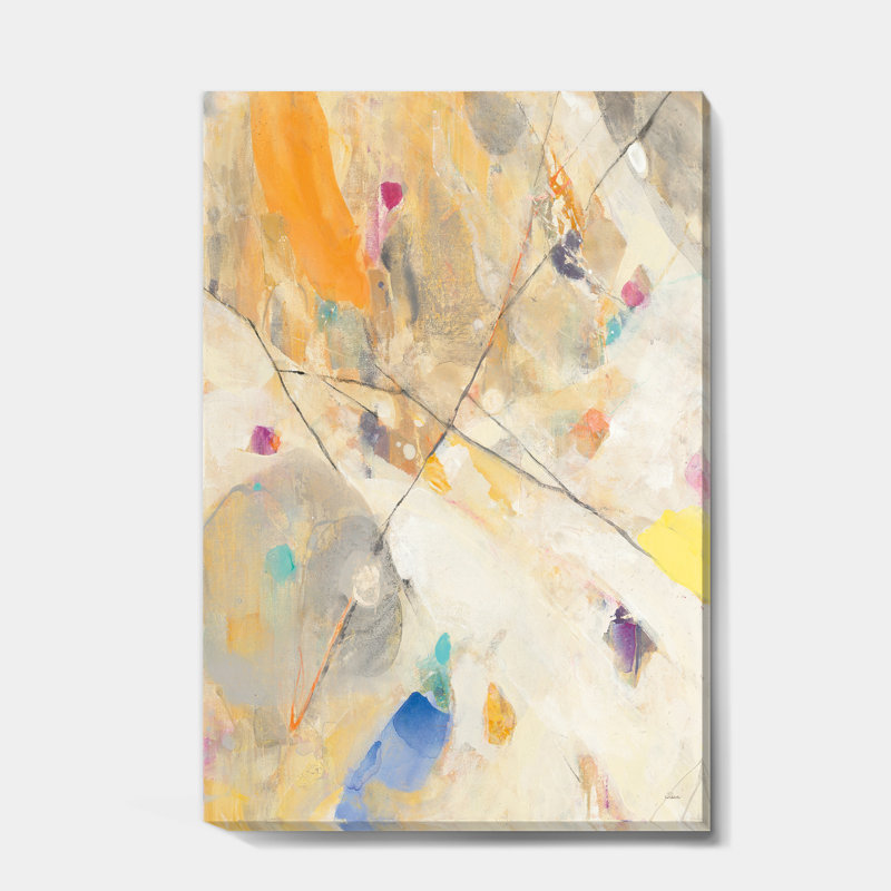 «Spring Minimalist Confetti II», reproduction d'art sur toile moderne, H 40 po x l 30 po x 1,5 po
