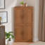 Armoire de rangement de coin de 31 po de largeur avec placage en bois massif (ensemble de 2)-1271325366-1271325386-1268302955