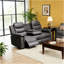 Canapé inclinable avec housse de console centrale, housses extensibles de canapé inclinable à 3 sièges (NOIR, housse inclinable à 3 sièges avec console) Similicuir NOIR