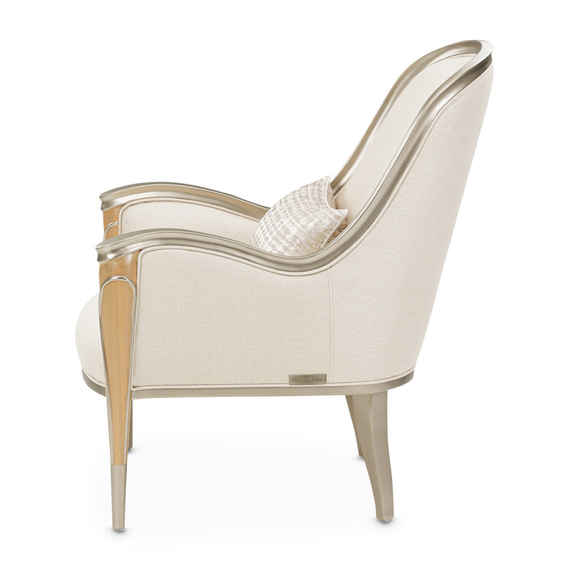 Villa Cherie 31'' Wide Armchair, Pearl 100% Polyester