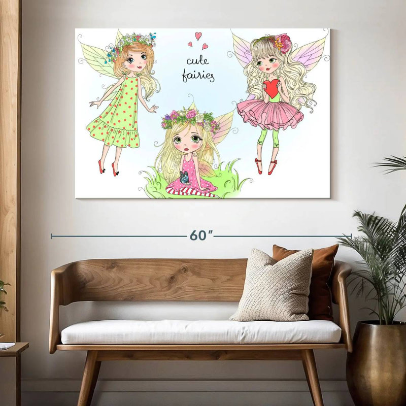 Cute Fairies, 34" H x 51" W