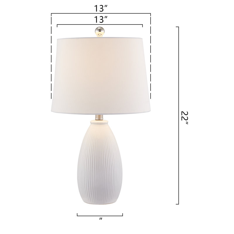 Ensemble de 2 lampes de table en céramique 22,25 po Wharton, Blanc