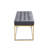 Greydi Tufted Velvet Bench with Gold Chrome Legs-1198387997