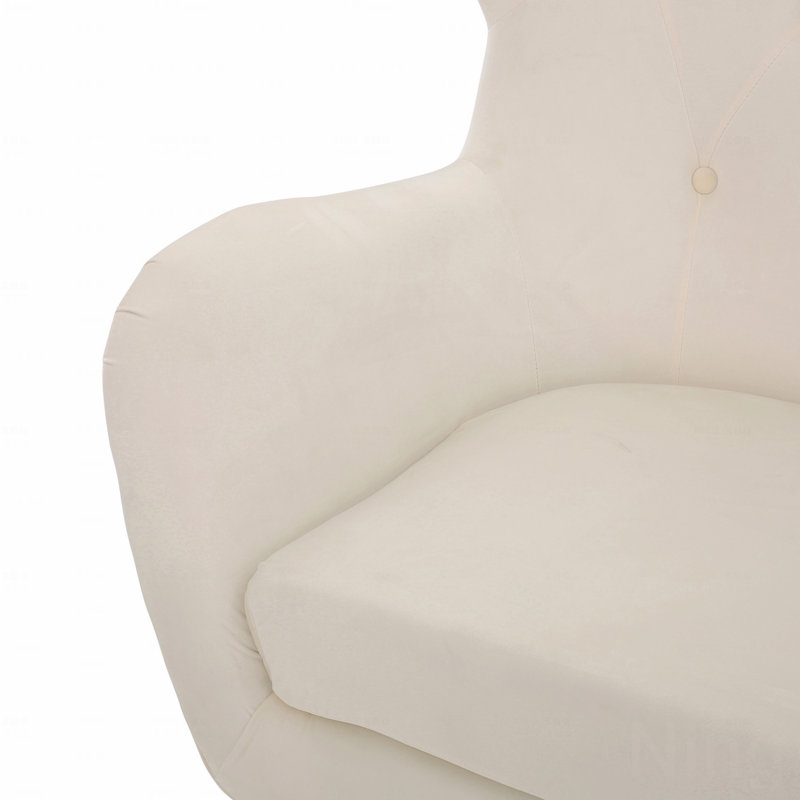 Fauteuil d'appoint avec accoudoirs, Ivoire ivoire