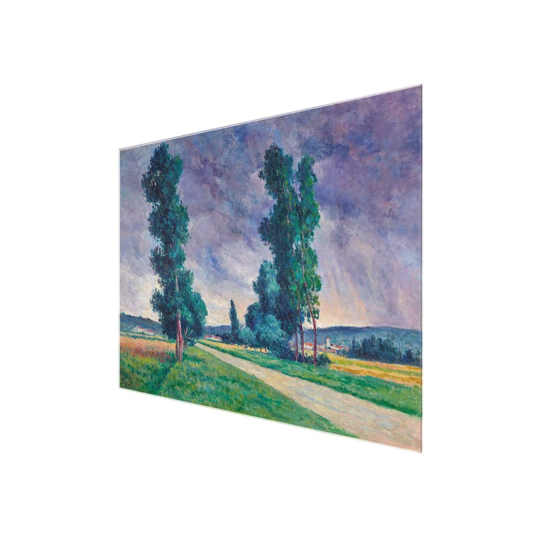 Glasbild Bessy-Sur-Cure Straße von Maximilien Luce