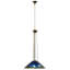 Louanne 24"W 3-Light Tiffany-Style Dragonfly-Motif Pendant Light