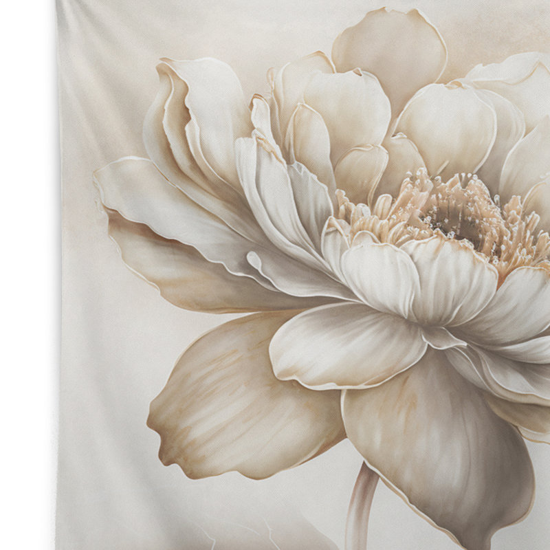 Tapisserie en polyester beige, H 50 po x l 60 po