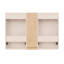 Deux lits simples escamotables avec garde-robe, rangement, 2 tiroirs, économie d'espace, beige et bois