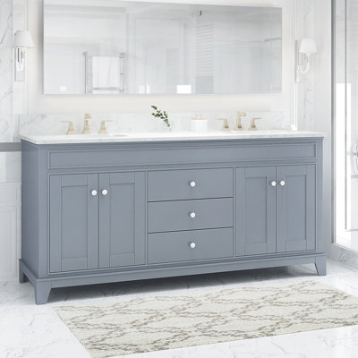 Meuble-lavabo double 73,01 avec comptoir