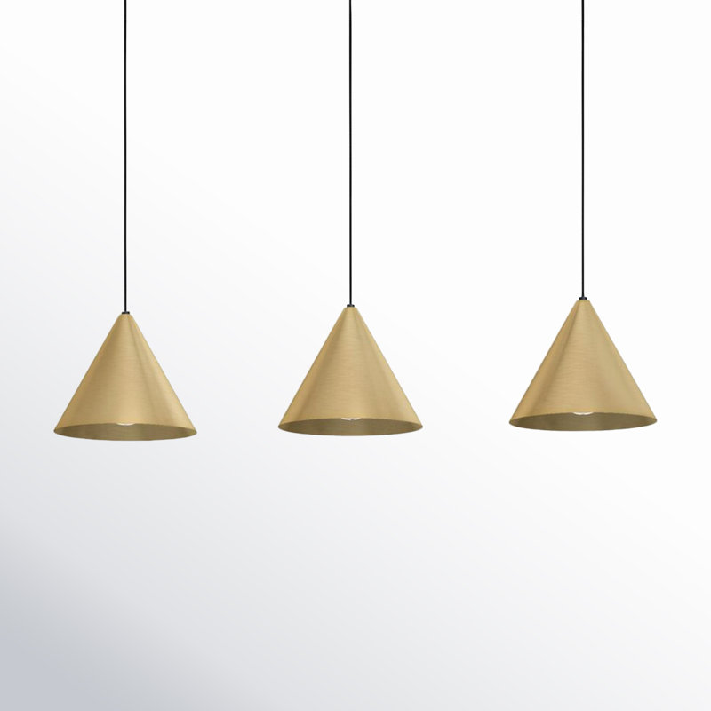 Castle 3 Light Steel Dimmable Pendant