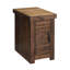 Table de chevet 14 po Modern Rustic, finition whisky, aulne noueux, sans assemblage, espace de rangement dissimulé pour table de salon avec tablette à whisky