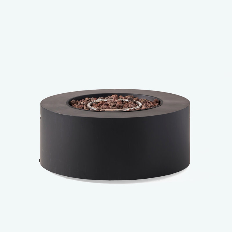 32" Patio 40,000 BTU Round Iron Propane Fire Pit,