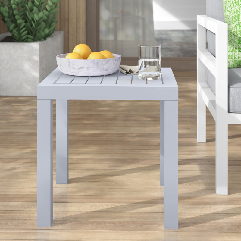 Table d'appoint l 18 po Brette, Gris argenté