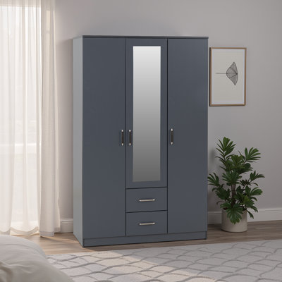 Tarves 3 Door Manufactured Wood Wardrobe