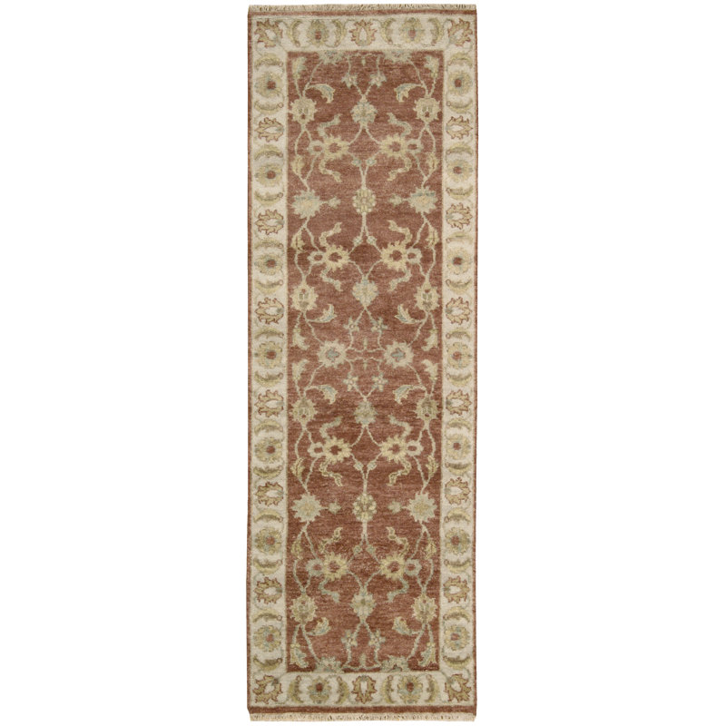 Handmade Red Wool Rectangular 5'6" x 8' Rug
