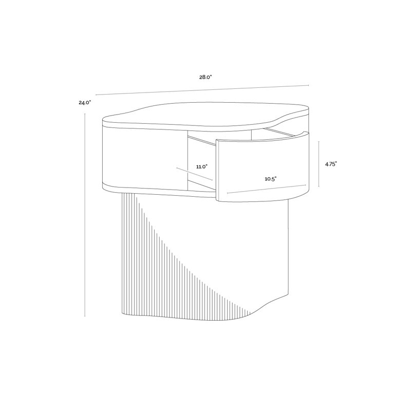 Fern 1 - Drawer Nightstand