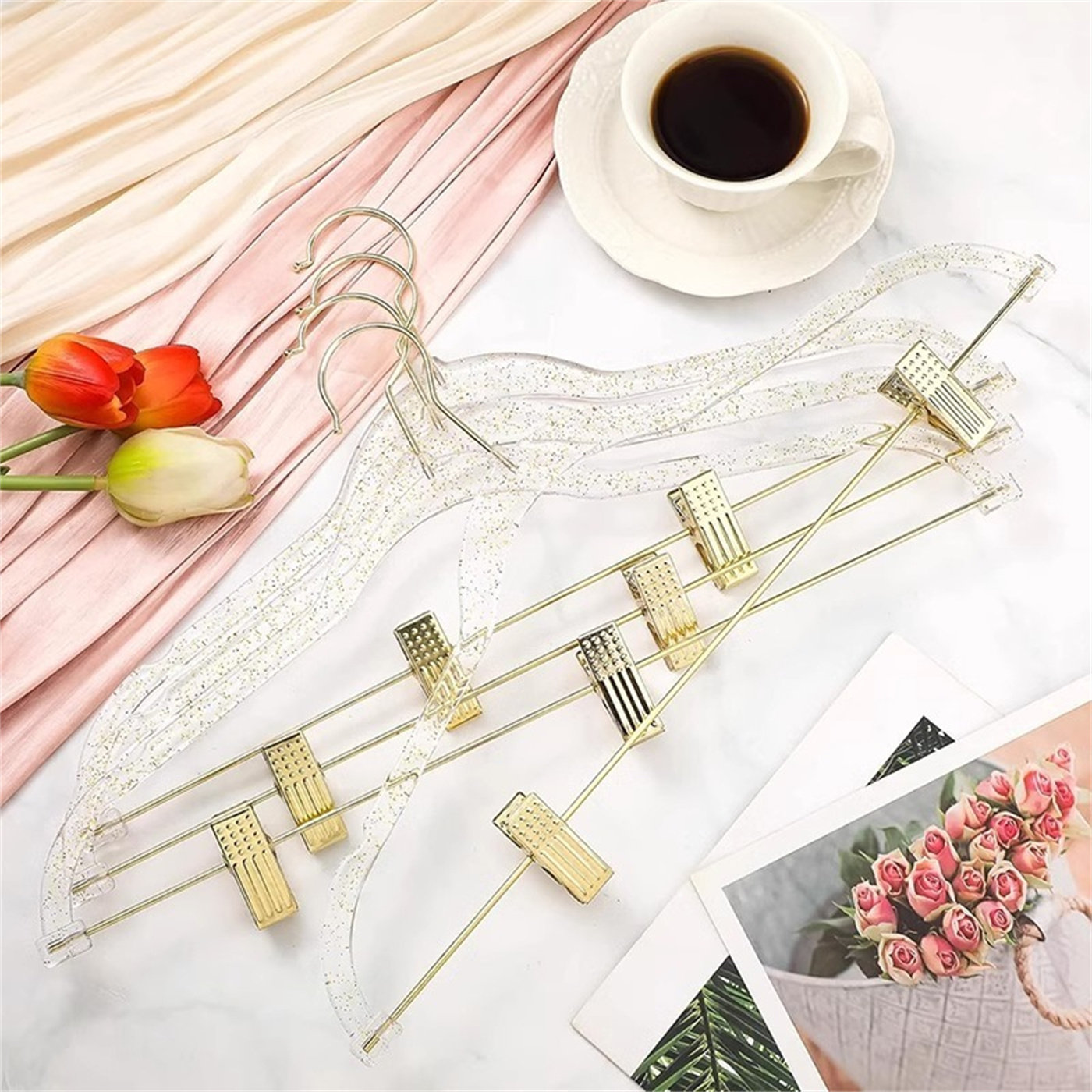 Rebrilliant Crystal Clear Adjustable Pants Hanger | Wayfair