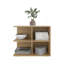 Buffet Royal Console avec 2 portes et tablettes ouvertes, unité de rangement polyvalente, chêne naturel