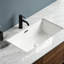 Lavabo de salle de bain encastrable en céramique blanche avec trop-plein 27,56 po Topcraft