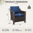 2-Piece All-Weather Wicker Patio Arm Chairs with Tufted Cushions, Fade Resistant-1347458890