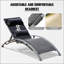 Ensemble de 2 chaises longues en aluminium durables avec positions réglables et tissu à séchage rapide pour un confort extérieur optimal