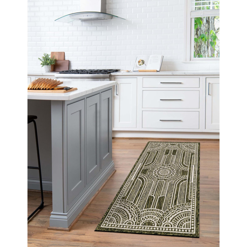 Tapis de couloir vert Aucun, Tapis de couloir 2 pi x 8 pi