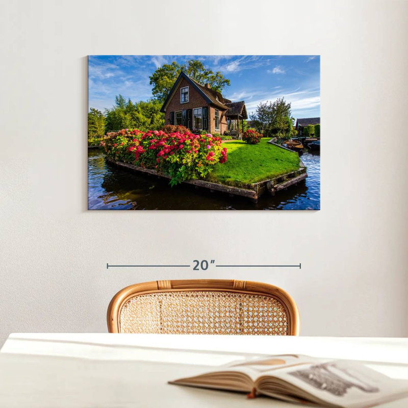 Alvord Giethoorn Island House, H 16 po x l 24 po