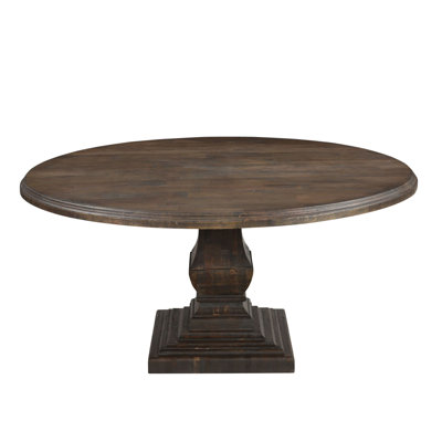 Annacarolina 60" Mango Solid Wood Pedestal Dining Table by Rosalind Wheeler