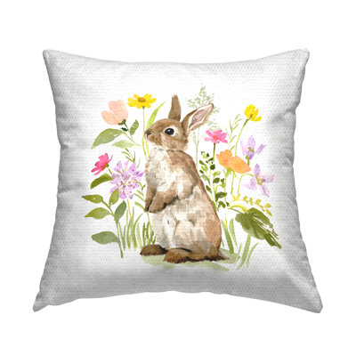 Floral Outdoor Throw Pillow