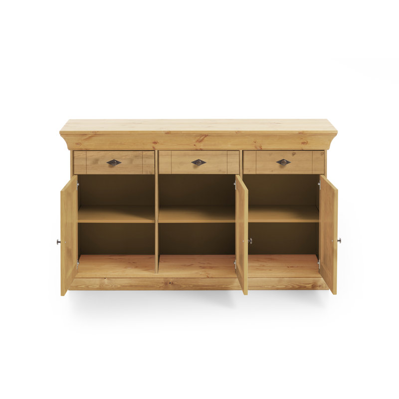 Kelly 143.2cm Sideboard, Stained and oiled brown/Brown