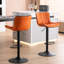 Swivel Upholstered Adjustable Height Counter Stool with Metal Frame-92070192