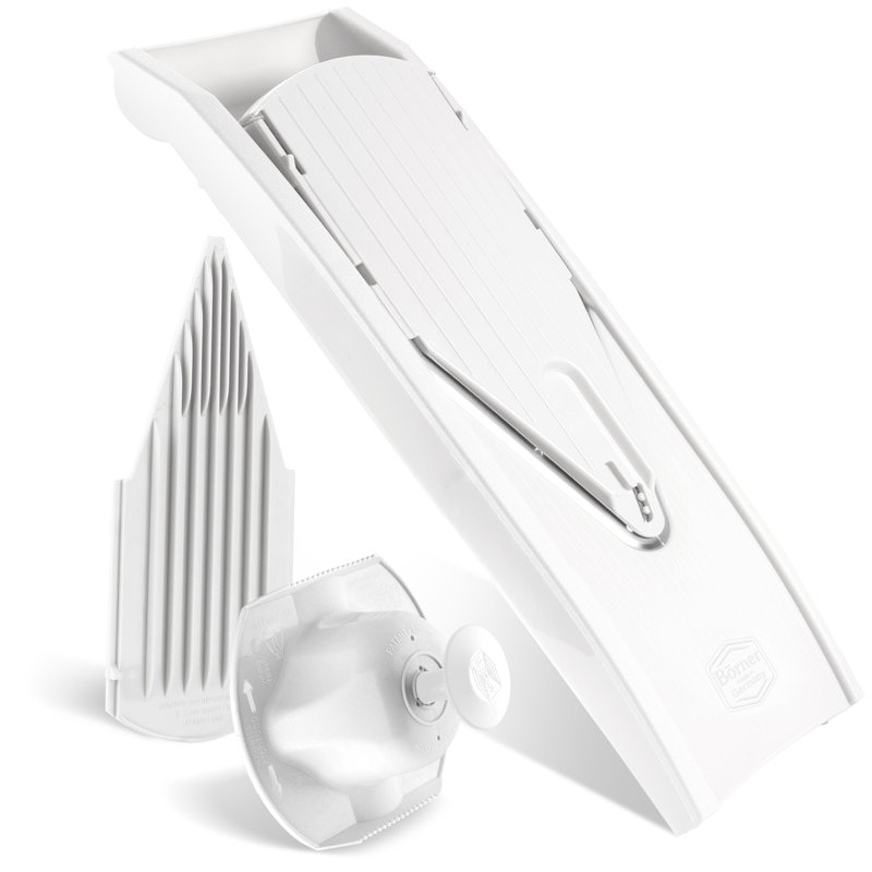 Borner V1-Classic Mandoline, Basic Set, White, White