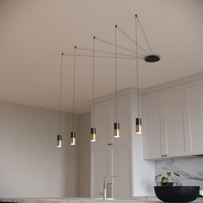 Ciro 5 - Light Rose Gold LED Cluster Pendant