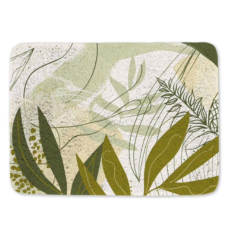 Kihry Microfiber / Microsuede Bath Mat, Single - 24" L x 17" W
