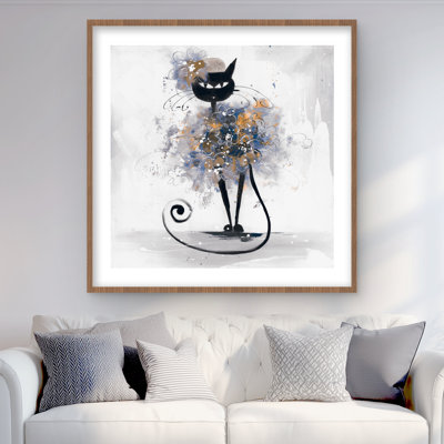 Dessin de chat - animaux de compagnie Pop Art, reproduction encadrée pour la décoration intérieure