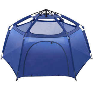 Alvantor 84'' W x 84'' D Indoor / Outdoor Mesh Triangular Play Tent