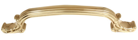 Ornate Arch Pull, Polished Brass