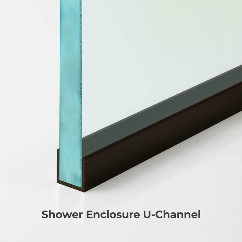 Brushed Nickel 30" x 72" Frameless Clear Glass Fixed Shower Screen