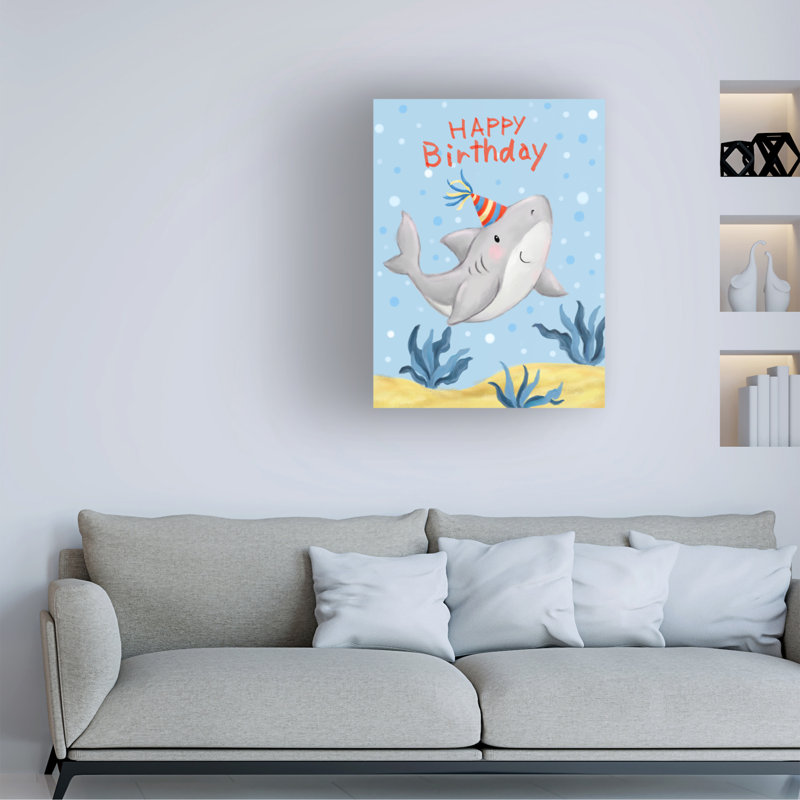 Art sur toile «Bachelor Makiko Shark Birthday», H 14 po x l 19 po